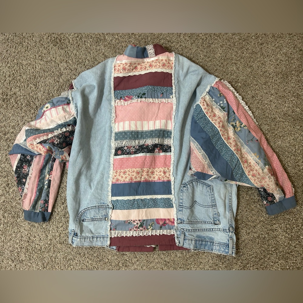 Levi's Multicolor Patchwork Upcycled Denim Jacket… - image 3